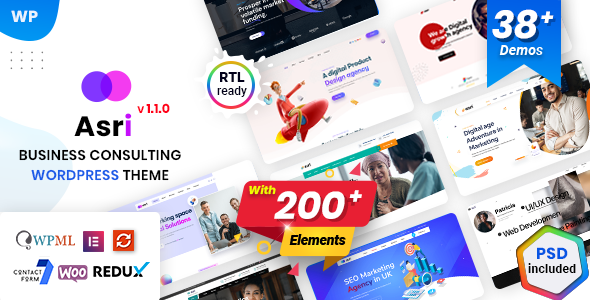 Asri 8211 Çok Amaçlı Elementor WordPress Teması v1 1 4