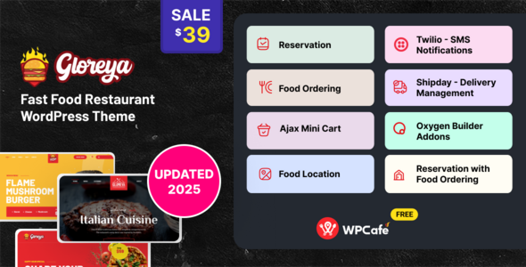 Gloreya 8211 Yemek Siparişi ve Teslimat Restoran WordPress Teması v2 0 8