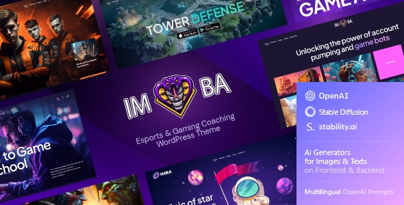 Imba E spor ve Oyun Cyber WordPress Teması v1 5 0