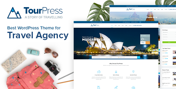 TourPress 8211 Seyahat Rezervasyonu WordPress Teması v1 2 4