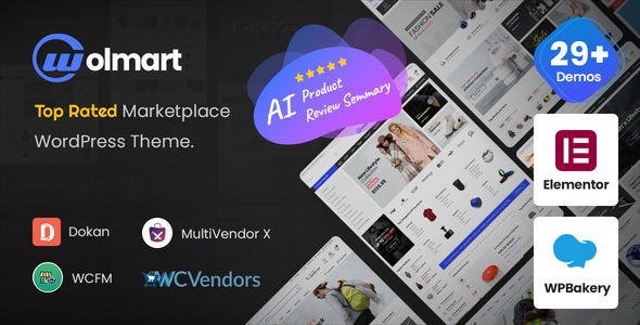 Wolmart Çok Satıcılı Pazaryeri WooCommerce Teması v1 9 5