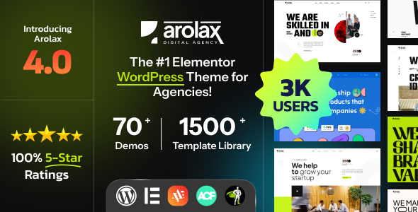 Arolax WordPress Kreatif Dijital Ajans Teması v4 0 1