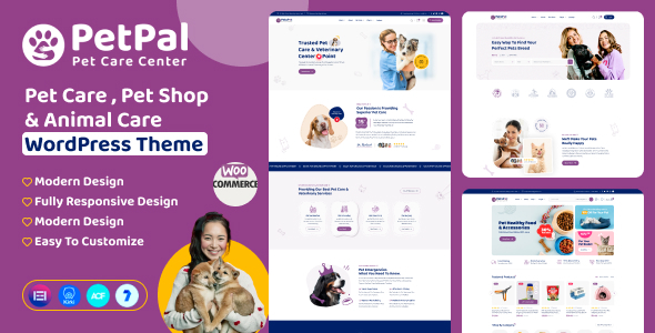 Petpal Evcil Hayvan Bakımı ve Petshop WordPress Teması v1 0