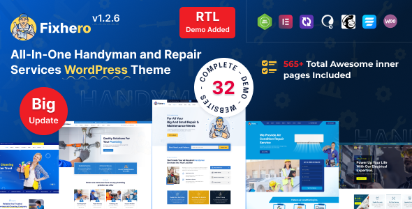 Fixhero 8211 Tamirci ve Onarım Hizmetleri WordPress Teması v1 2 6