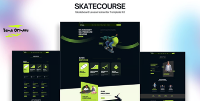 Skatecourse 8211 Skateboard Lesson Elementor Kit v1 0 0