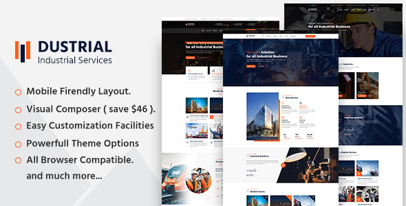 Dustrial Fabrika ve Endüstriyel WordPress Teması v5 0 1